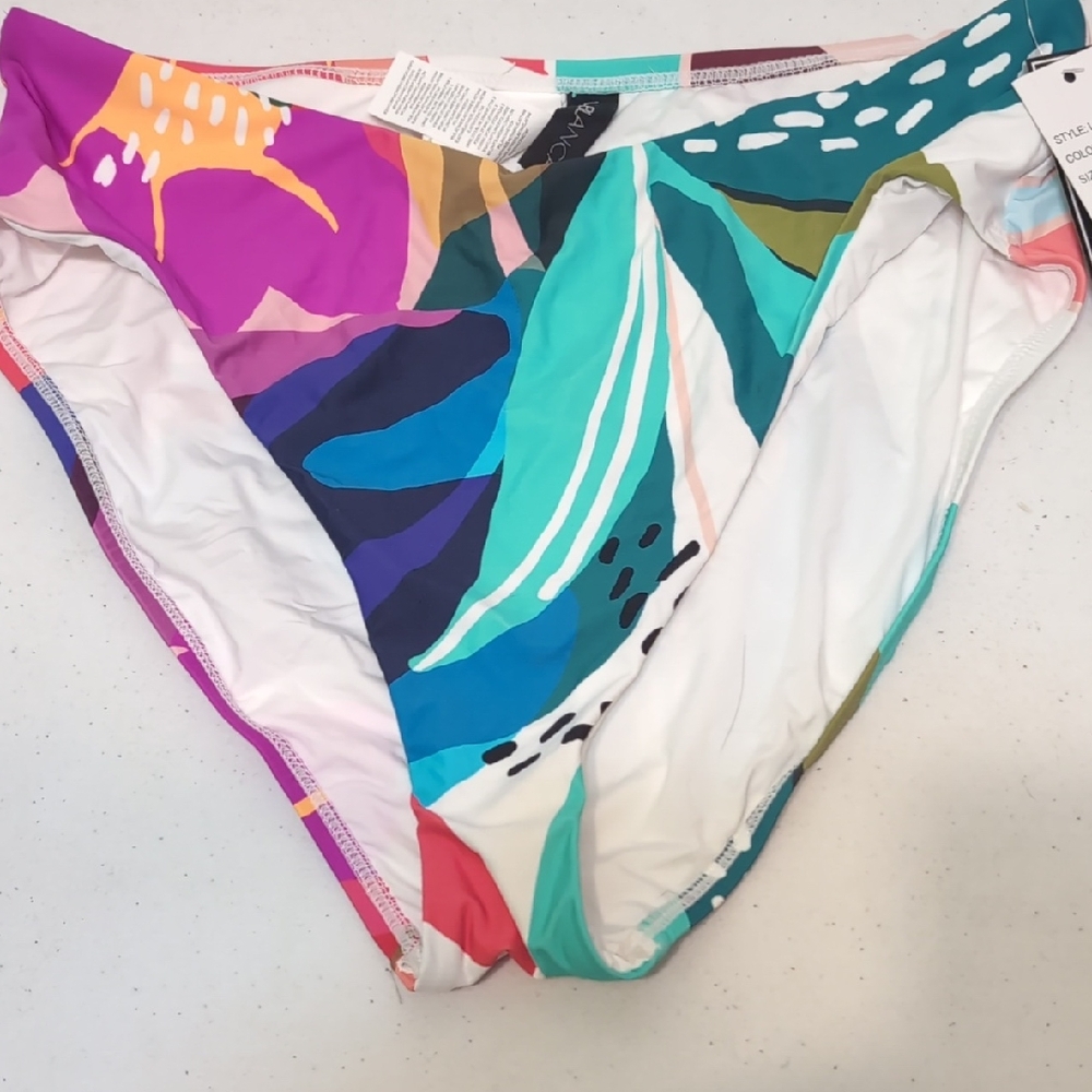 La Blanca Colorful Tummy Control Women's Swim Bottom Bikini Sz 14